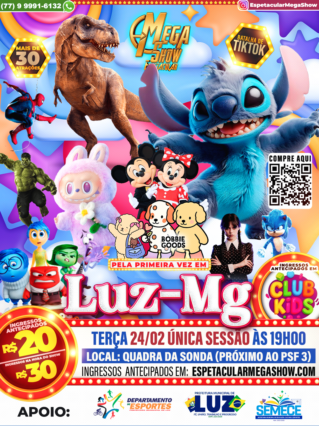 MEGA SHOW LUZ | TERÇA 24/02  19H